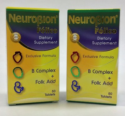 2 PACK - NEUROBION - FOLICO - DIETARY SUPPLEMENT - 50 TABS
