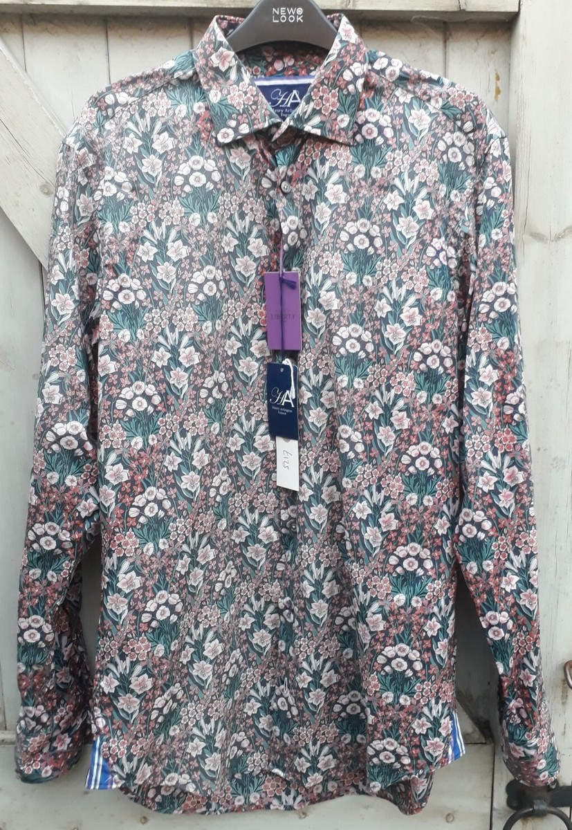 HENRY ARLINGTON LIBERTY'S MENS FLORAL SHIRT (WINDSOR, PRIMROSE