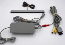 Nintendo Wii Complete Wire Set - AV Cable / Power Supply / Sensor - Official OEM
