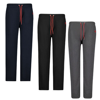 Herren Jogginghose lang Sporthose Hose Freizeit Männer Ottoman Rippe Übergröße