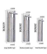 Titanium Waterproof Pill Box Mini Case Bottle Storage Keychain Outdoor EDC Tool