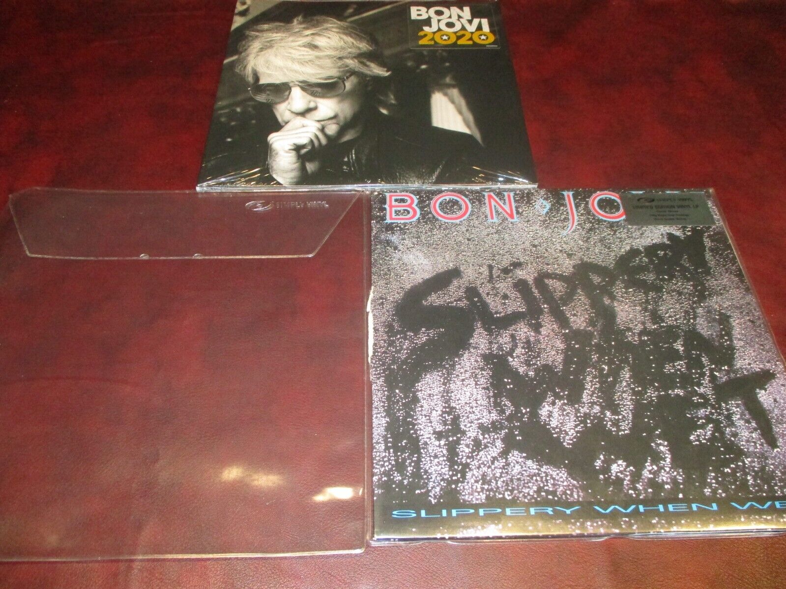 BON JOVI SLIPPY WHEN WET SIMPLY VINYL LP DELUXE WRAP 180G LP + 2020 GOLD 180G LP