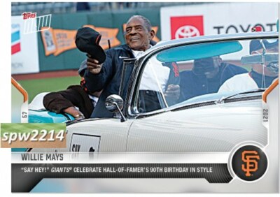 2021 Topps Now Willie Mays #186 Celebrates 90th Birthday