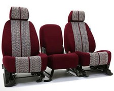 Coverking Custom Seat Cover for Ram, 1 Row, Saddleblanket, Wine