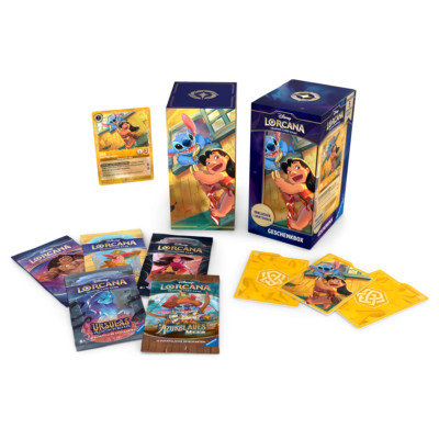 Disney Lorcana Archazias Insel - Geschenkbox Lilo & Stitch  (5x Booster & Promo)
