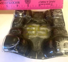 Art Glass Ashtray Handmade Mid-Century Gray Free Form Glass 5" W From italy