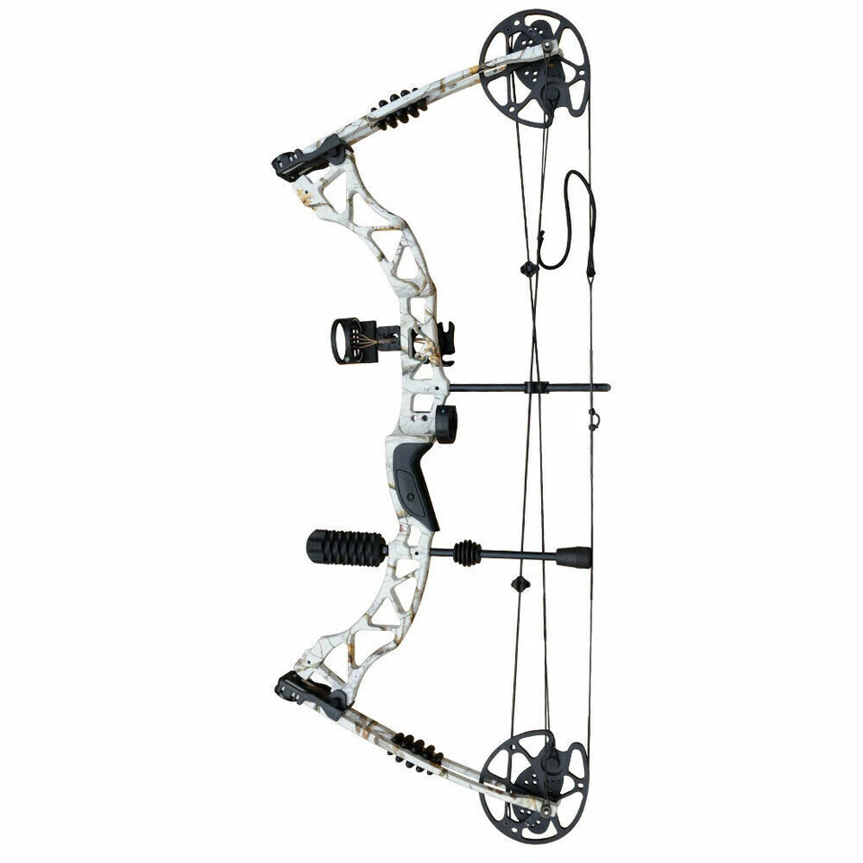 Compound Bow Arrows Set 30-70lbs Adjustable Archery Target Bow Hunting Fishing - Image 2 of 4