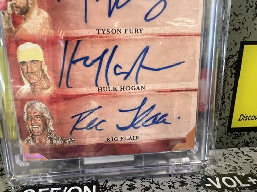 2023 Leaf Quad Mike Tyson - Tyson Fury - Hulk Hogan - Ric Flair Autograph # 4/8 - Picture 7 of 10