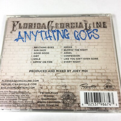 Florida Georgia Line - Anything Goes - AUDIO CD | eBay