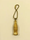 Vintage Mini Coca Cola Bottle Gold Tone Metal Keychain