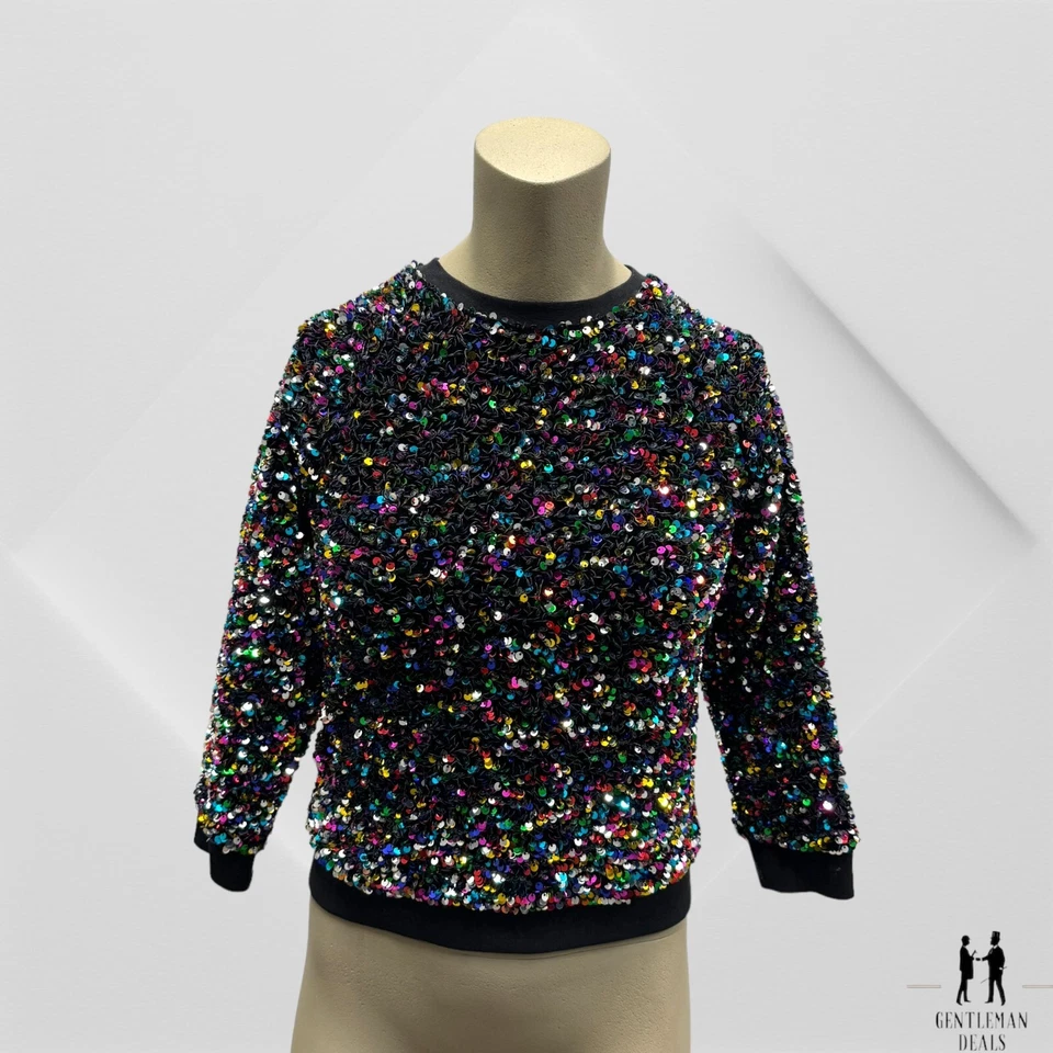 Stella McCartney Women's Kids 8 YRS XS Womens  Sequin multicolor Black Fleece - Image 3 of 4