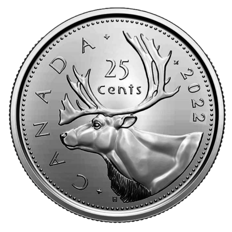 noby79♪ 切り売り 🇨🇦 New Canada 25 cents quarter coin, Brilliant Uncirculated