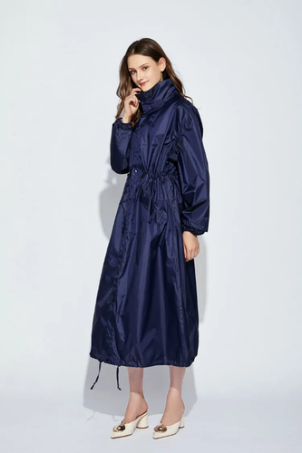 New Breathable Men and Women Long Rain Coat Poncho Waterproof Raincoat Jacket - Foto 7 di 37