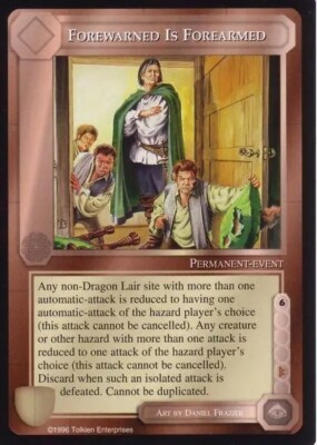 Forewarned is Forearmed Limited Edition Middle Earth ME CCG Dark Minions