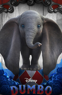 AA1162 Dumbo Film By Tim Burton 2019 Elephant Movie Poster