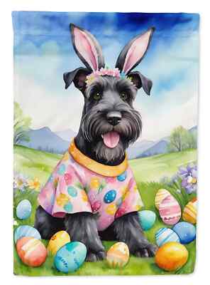 Schnauzer Easter Egg Hunt Flag