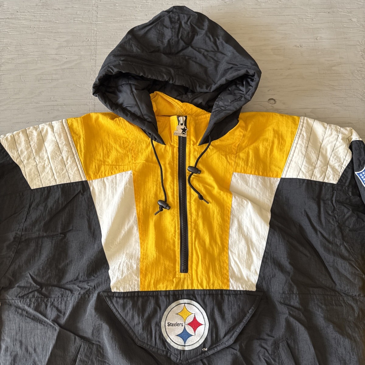 Vintage 90s Starter NFL Pittsburgh Steelers Pullover 1/2 Zip