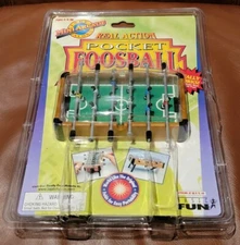 Mini Arcade Real Action POCKET FOOSBALL 1997 Basic Fun Vintage Collectible New
