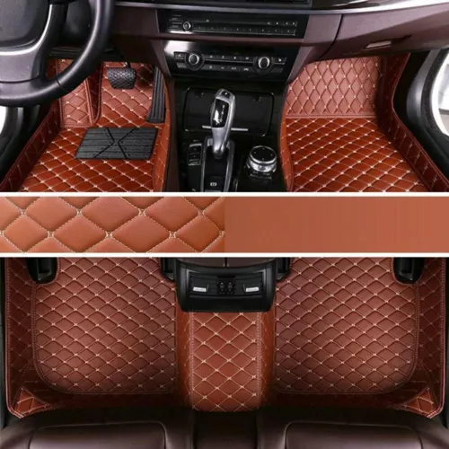 Alfombrillas coche cuero impermeables de lujo para Peugeot 5008, 508 forro automático - Imagen 16 de 44