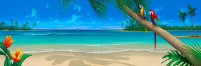 Ceramic Backsplash Tile Mural Beach Scene Seaside Ocean - A Perfect Day