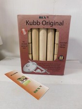 BEX Kubb Original Ancient Viking Wood Game Set Approved Quality Swedish Kubb Fed