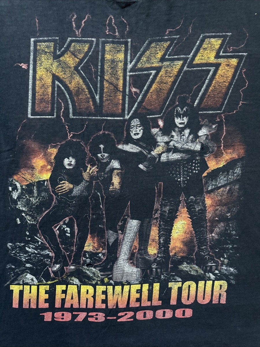 Vintage Kiss the Farewell Tour 1973-2000 Concert T-Shirt XL