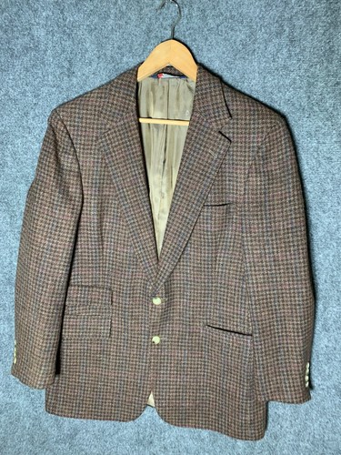 Traje Blazer Austin Reed Marrón Para Hombre Lana Cuadros Muesca Solapa Sencillo Pecho 42 - Imagen 6 de 22