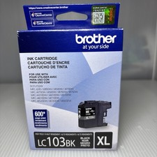 Brother LC103BK XL Black 600 Pages High Yield Ink Cartridge 10/2025 Sealed