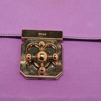 Chloe Purple Leather Medium Elsie Chain Shoulder Bag | eBay