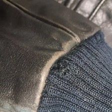 Vintage Black Leather Bomber A2 Jacket