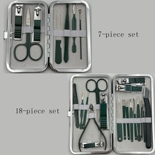 Professional Sharp Manicure Set, Stainless Steel Nail Clipper Kit 7-18 PCS 