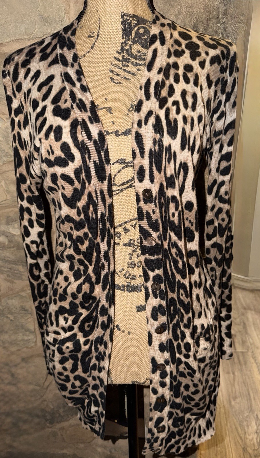 Ellison leopard animal print button cardigan (Siz… - image 1