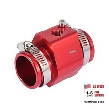 1 Set 32mm Red Car Water Coolant Temperature Sensor Adapter Aluminum Alloy 