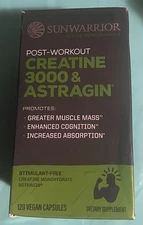 Sunwarrior Post-Workout Creatine 3000 & Astragin 120 Ct Exp 02/27
