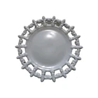 Vintage Westmoreland Milk Glass Plate Fleur-de-Lis Lace Edge Reticulated 9”