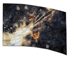 COLOR GUARD FLAGS CELESTIAL CATACLYSM SILKS - NEW - 36" x 54" Standard Curved
