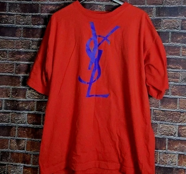 T shirt Yves Saint Laurent grande logo YSL X Large (28 5" × 24 5") USATA