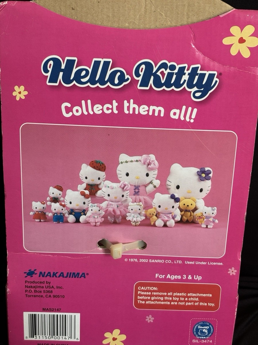 Hello Kitty Plush 2002 Sanrio Nakajima Purple Flower Bear VTG