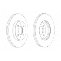 Bremsscheibe Ferodo DDF2089C Premier FüR Hyundai Kia Vorderachse