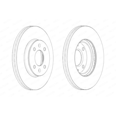 Bremsscheibe Ferodo DDF2089C Premier für Hyundai Kia Vorderachse