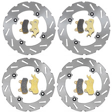 Front + Rear Brake Discs Rotors Pads For Can-Am Maverick X3 Max Turbo R RR 17-23