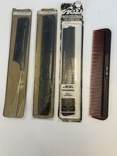 Lot Of 4 Vintage Professional Barber Stylists Combs Champion Germany Ace USA