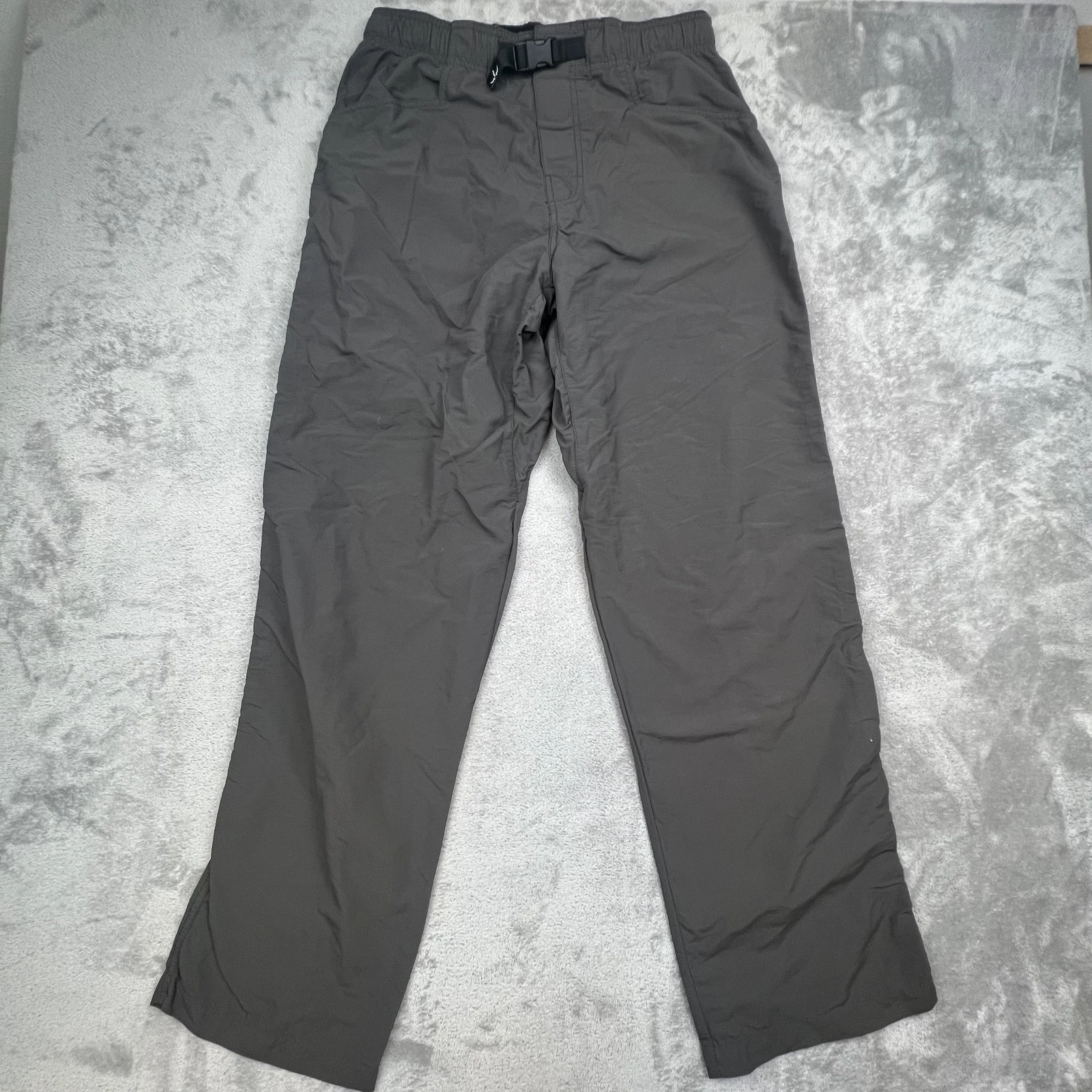 Prana Breathe Pants Mens Large Nylon Outdoor Hiking Climbing Belted Lightweight