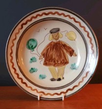 Vintage Mid Century Danish Humleb�k Art Pottery Plate - Kai Lindborg