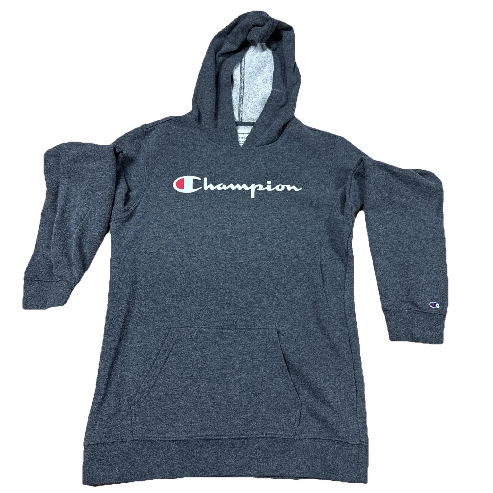 VETEMENTS FELPA CON CAPPUCCIO CHAMPION ATHLETIC WEAR grigio antracite unisex TAGLIA XL USATA IN OTTIME CONDIZIONI giovani