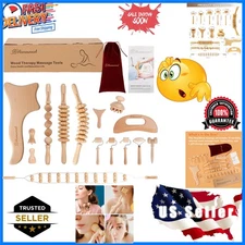 15 Pcs Wood Therapy Massage Tools Set for Ultimate Body Pain Relief & Relaxation