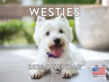 Westie Calendar 2026 West Highland Terrier Gifts Westies Monthly Wall