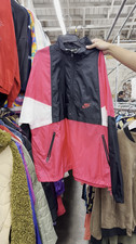 Vintage 90s Nike Half Zip Pullover Windbreaker Jacket Colorblock Pink Black XL