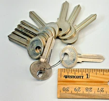Vintage NOS Corbin Key Blank Lot #2 - 11 pieces same unmarked - Cabinet Lock
