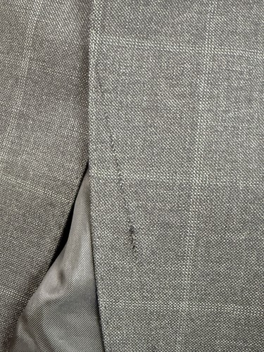 CANALI New Label 13290/37 Gray Window Pane 2 Button Suit Size 38 R #273 - Picture 13 of 13